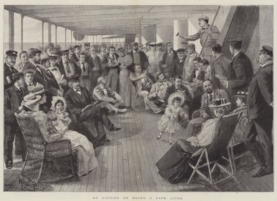 An Auction on Board a Cape Liner by Melton Prior